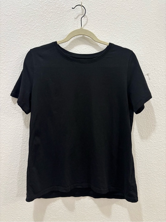 Pact Tops - PACT Black Organic Cotton Short Sleeve Tee Size Medium